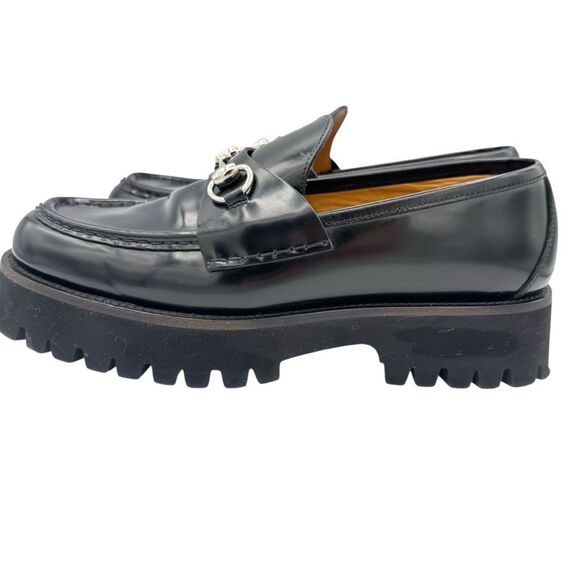 Gucci Leather Loafer with Horsebit Black Size 40 / 10 - Picture 4 of 13